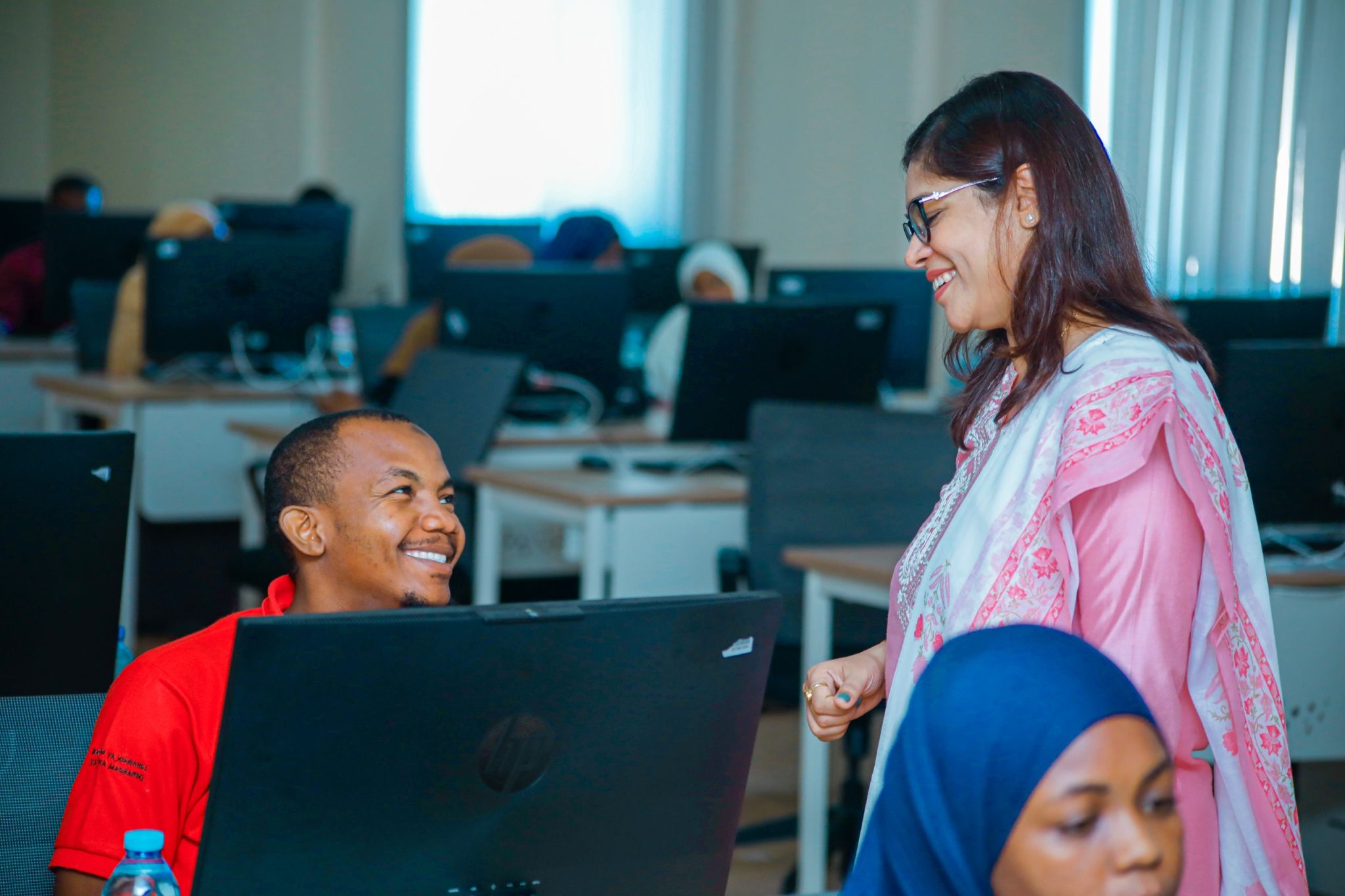 Image of human and machine